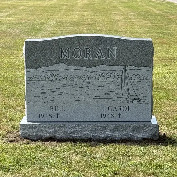 Classic upright granite monument — example 73