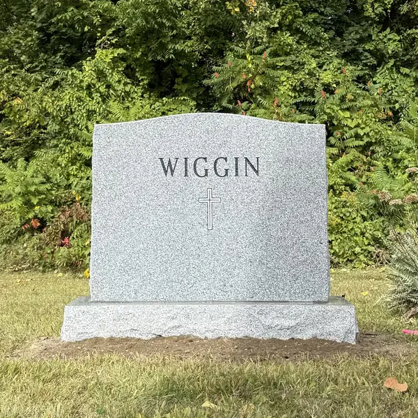 Classic upright granite monument — example 78
