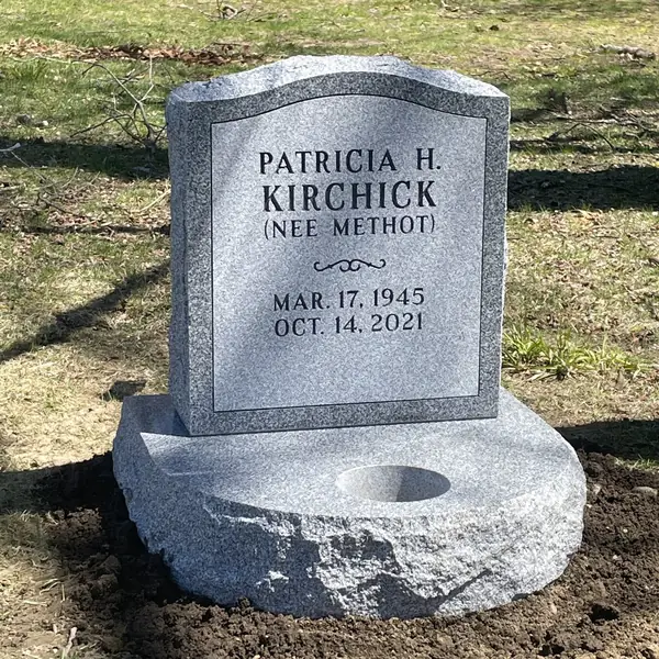 Classic upright granite monument — example 113