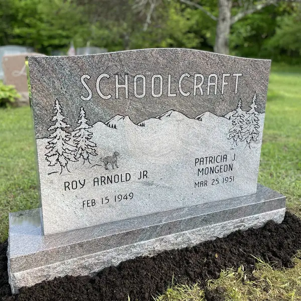 Classic upright granite monument — example 119