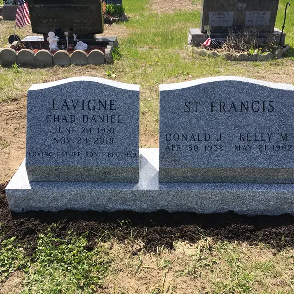 Slant monument — St. Francis Lavigne