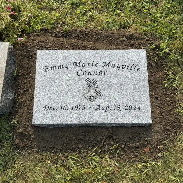Flat granite marker — Champlain Monuments