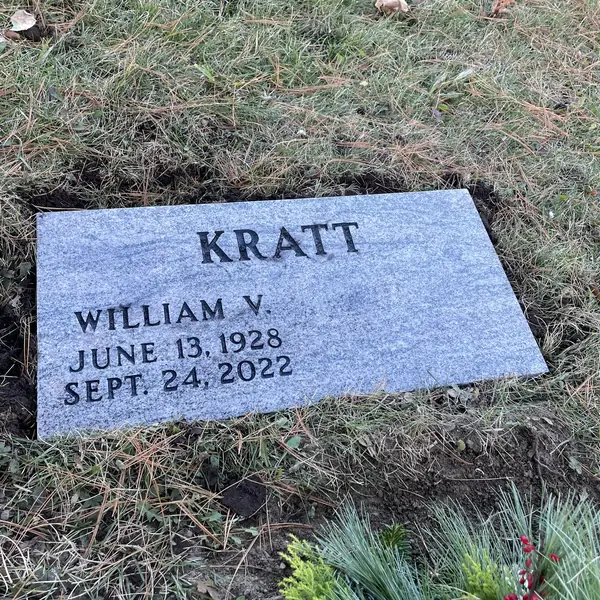 Flat granite marker — Champlain Monuments