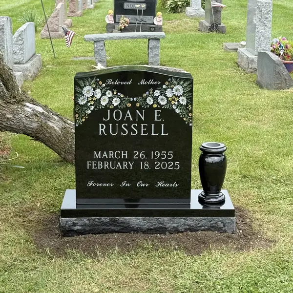 Classic upright granite monument — example 1