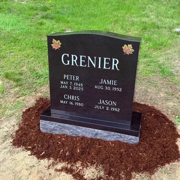 Classic upright granite monument — example 8