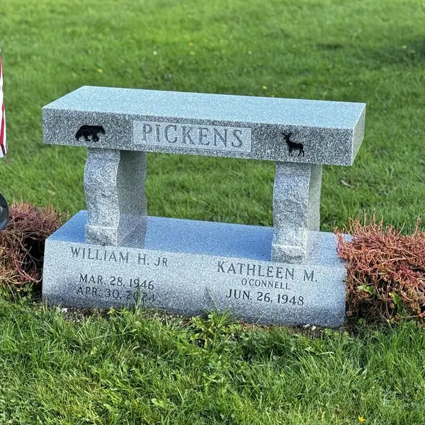 Granite flat bench memorial