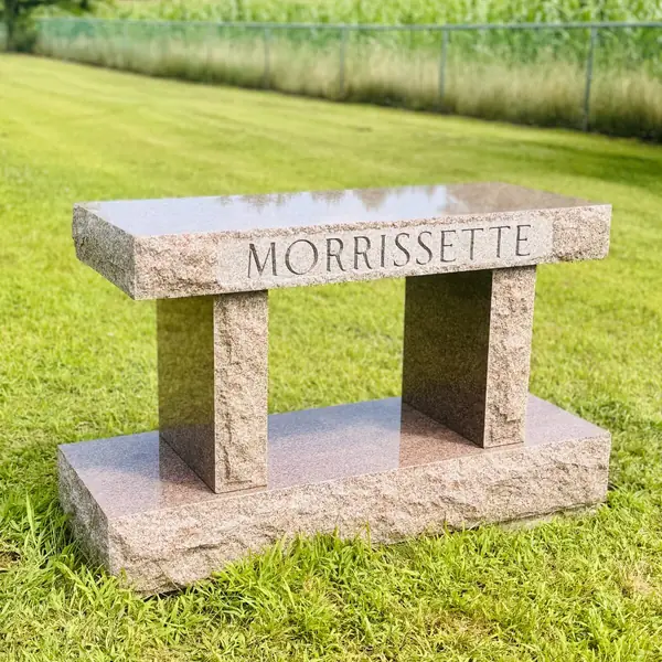 Granite flat bench memorial