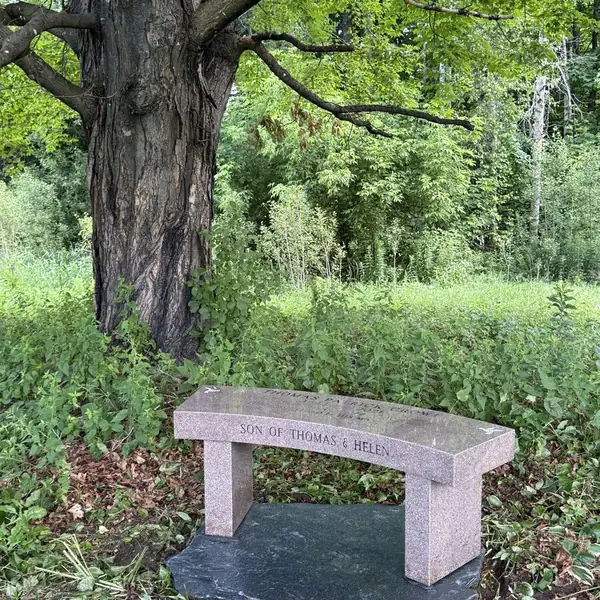 Granite flat bench memorial