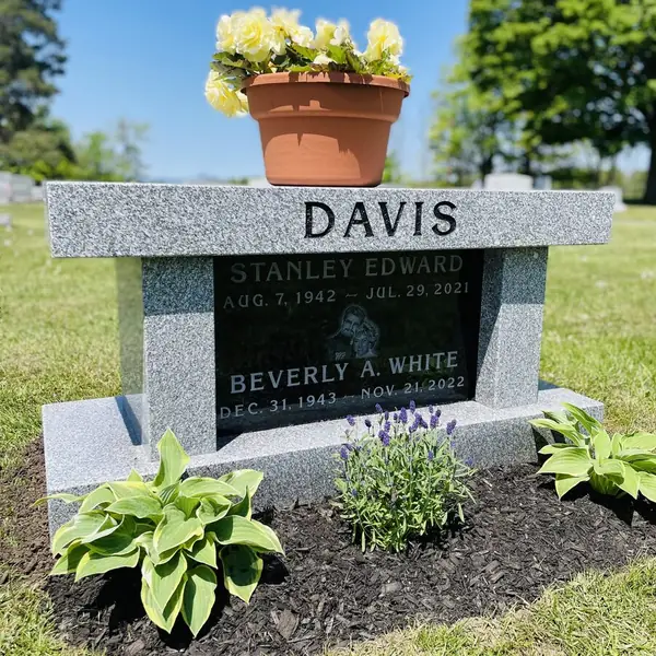 Granite cremation bench memorial