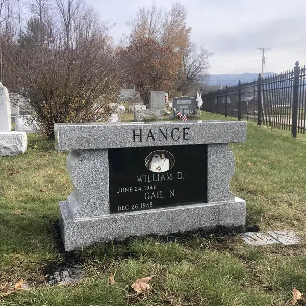 Granite cremation bench memorial