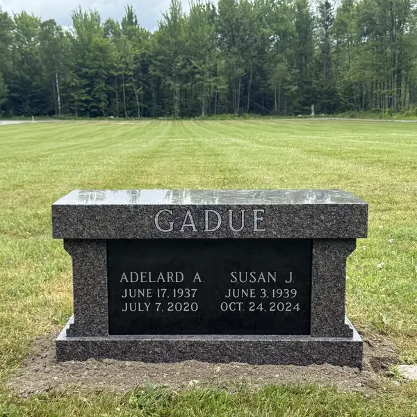 Granite cremation bench memorial
