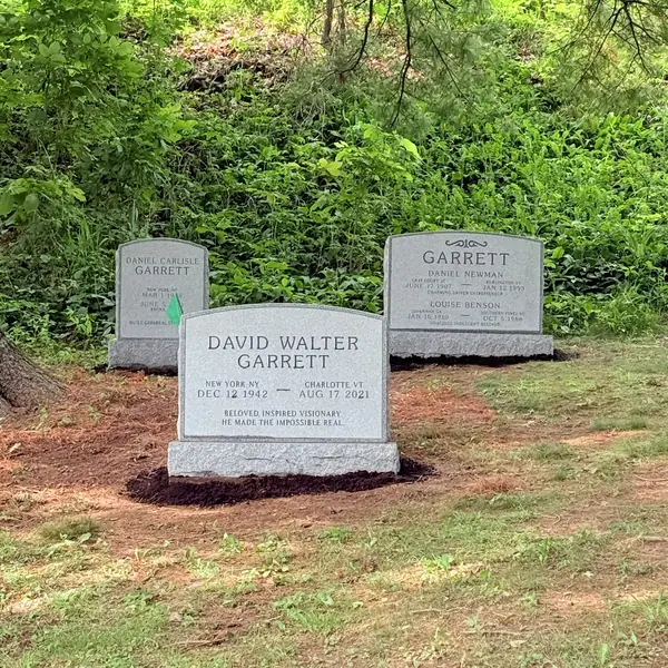 Classic upright granite monument — example 12