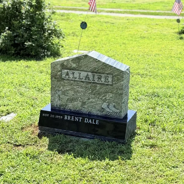 Classic upright granite monument — example 20
