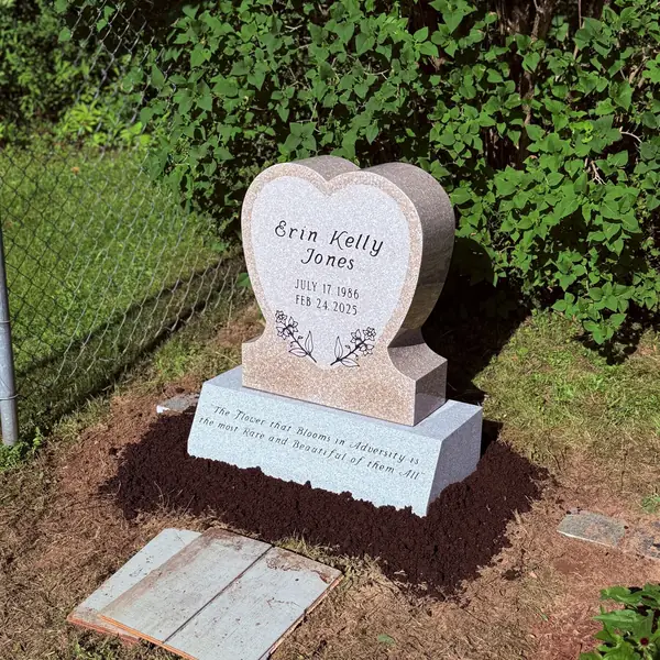 Classic upright granite monument — example 21