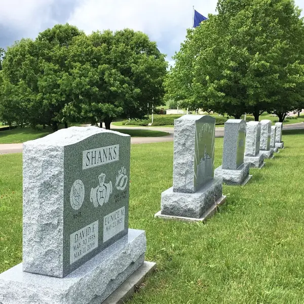 Classic upright granite monument — example 39