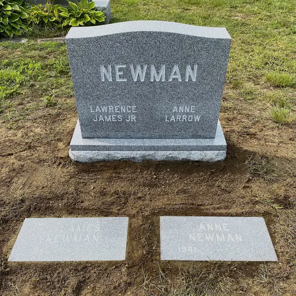 Classic upright granite monument — example 42