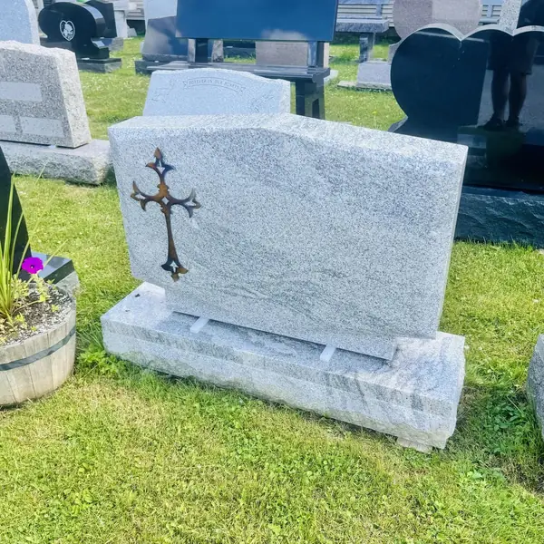 Classic upright granite monument — example 45