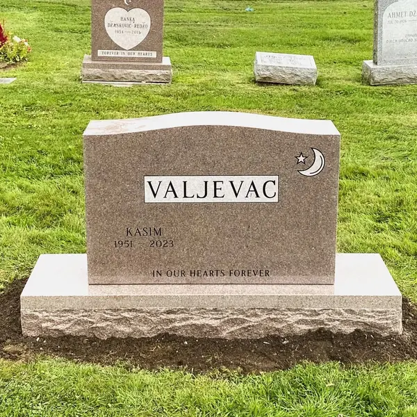 Classic upright granite monument — example 51