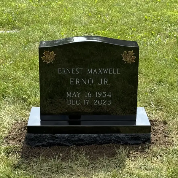 Classic upright granite monument — example 56
