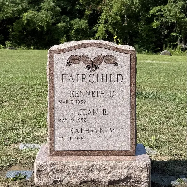 Classic upright granite monument — example 62