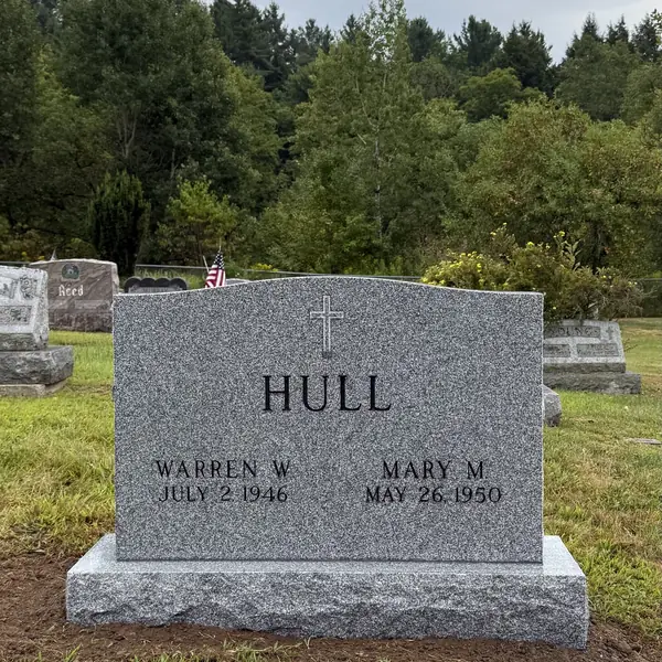 Classic upright granite monument — example 64