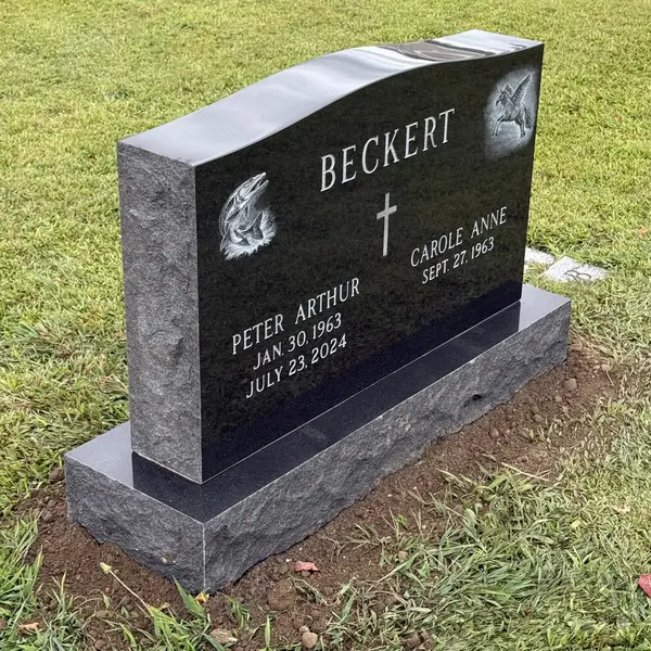 Classic upright granite monument — example 65